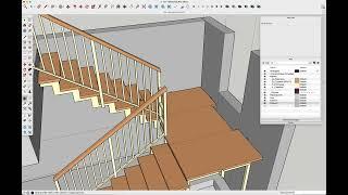 Эскиз лестницы на SketchUp | Сергей Матчино парк | Изготовление лестниц под ключ Тел 89171241768