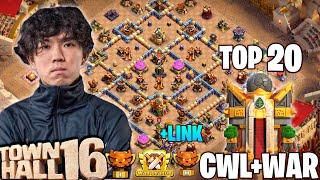 AFTER UPDATE! TOP 20 New TH16 Base +Link 2024 | BEST TH16 WAR/LEGEND/CWL BASE LINK - Clash of clans