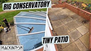 Big Conservatory Roof and A Tiny Patio Clean