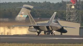 The first four F-22 Raptors Tabor 51-54 flight at RAF Lakenheath, 18th June 2025. Gold 03 KC-46.