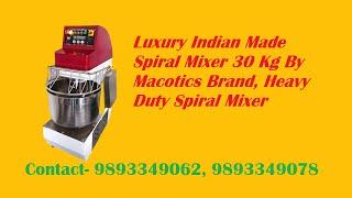 Heavy Duty Spiral Mixer Dough Capacity 30 kg Dry Material