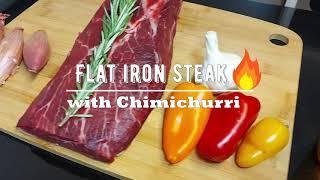 Flat iron steak Dry-aged (28 days) with Chimichurri I Флэт-айрон стейк с соусом Чимичу́рри