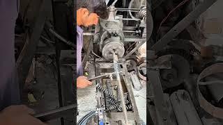 Watch a Vintage Lathe Transform Wire into a Perfect Spring! ️ #SpringMaking #Metalworking