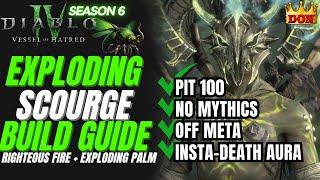 Exploding Scourge, When Righteous Fire Meets Exploding Palm | Spiritborn Build Diablo IV Season 6