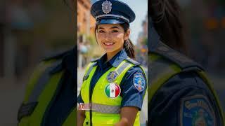Female Traffic Police Officers from Around the World  | Beauty, Strength & Authority | #Shorts #AI