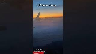 Epic UK Snowstorm: Aerial Views & Snowy Airport Landing!