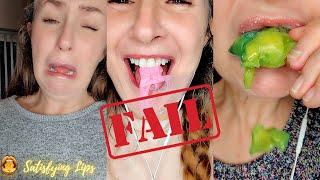 SATISFYING LIPS FUNNY MUKBANG FOOD EATING BLOOPERS FAILS (NOT ASMR) 먹방