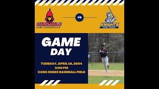 CCBC Catonsville vs CCBC Essex Knights Baseball