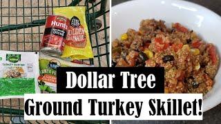 GROUND TURKEY SKILLET USING DOLLAR TREE INGREDIENTS!