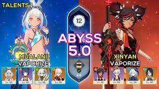 [Talents 1] C0 Mualani Vaporize & C6 Xinyan Vaporize | Spiral Abyss 5.0 | Genshin Impact