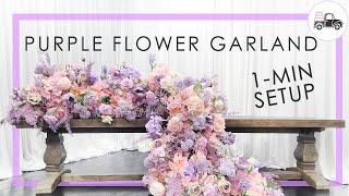 HOW TO SETUP A PURPLE PEONIES FLOWER GARLAND