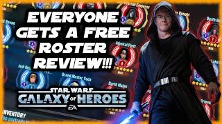 FREE SWGOH Roster Reviews for EVERYONE!!!  Here's How to Sign Up!