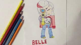 Как нарисовать БЕЛЛЬ / How to draw BELLE из Brawl Stars #бель #бравлер