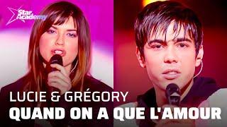 Grégory Lemarchal et Lucie chantent "Quand on a que l'amour" l Star Academy 4