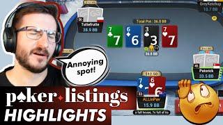 AllinPAV gets annoyed at his Full House?! Online Poker Highlights