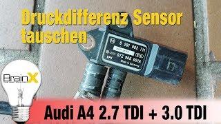 DifferenzdruckSensor tauschen AUDI A4 2 7 + 3 0 TDI - Pressure Sensor Fix!