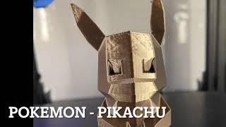 Pokemon - Pikachu - Low Poly 3D Print Timelapse