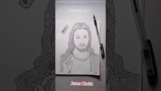 Jesus Christ drawing| Soren's Art #jesuschrist #merrychristmas #jesus #drawing #sjram #shorts