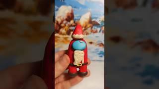 Новогодний скин Санта Клаус Among Us  #видеолепка #лепка #claymodelingideas #plasticine #shorts