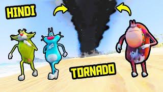 ️ TORNADO mei OGGY, JACK & BOB | GTA 5 [Hindi/Funny] | Hitesh KS