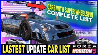 LASTEST UPDATE Cars With Super WheelSpins - Maximize your Earnings with Forza Horizon 5 Money Glitch