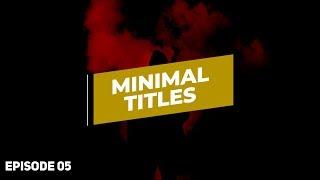 After Effects Tutorial For Beginners : Minimal Title Animation Series | S01E05