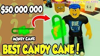 I GOT THE BEST CANDY CANE IN GROW A CANDY CANE SIMULATOR!! (Roblox)