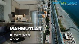 Alanya Mahmutlar Deniz Manzaralı DaireDenize 100m 50m² ️ Tam donanımlı - kaliteli mobilyalar