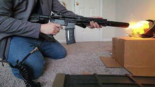 Airsoft Rare Arms AR 15 with Smoke Wolf Suppressor