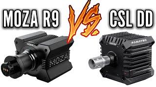 Fanatec CSL DD vs Moza R9. Тестирование лоб в лоб. Технический стрим.