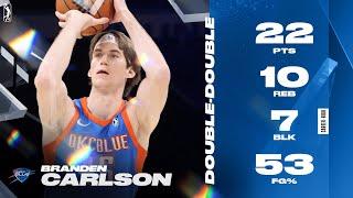 Branden Carlson Stuffed The Stat Sheet With 22 PTS, 10 REB, And A Career-High 7 BLKS In Blue Win