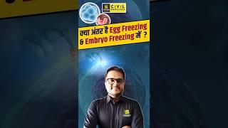 क्या अंतर है Egg Freezing & Embryo Freezing में ? #anmolsir #sciencefacts #mppscutkarsh #mppsc