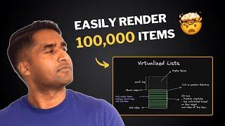Let's Build a VIRTUALIZED LIST from Scratch in React.js
