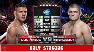 Khabib Nurmagomedov vs Rafael Dos Anjos but it's only striking... | MMA GOATS