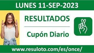 Resultado del sorteo Cupon Diario del lunes 11 de septiembre de 2023