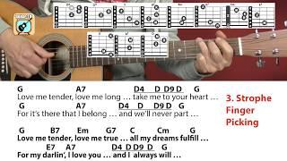 Love Me Tender - Elvis Presley, Cover - Chords - Lyrics - Easy Guitar Lesson