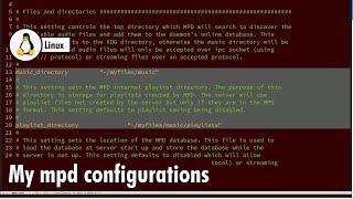 My simple mpd configurations