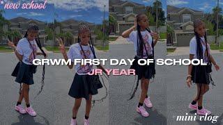 GRWM FIRST DAY OF SCHOOL +mini vlog *JR YEAR |Ny’Eisha