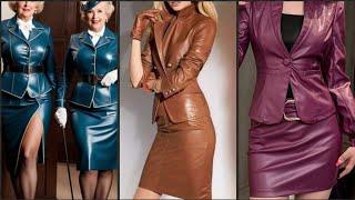 Delicious colors scheme are also good  wonderful leather office dresses designs