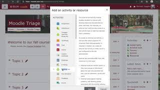 Adding Zoom to a Moodle Course