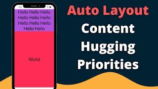 Swift: Auto Layout Content Hugging Priority (Demystifying iOS) – 2021