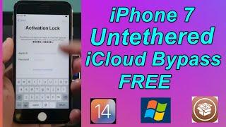 iPhone 7 Free Untethered iCloud Bypass latest iOS14.6 On Windows Pc