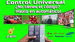 Control universal como configurar en todas  las marcas en automático  sin CÓDIGO!