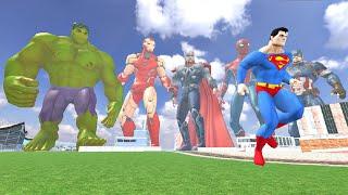 Franklin Becomes Avengers Superheroes to Fight Giant Superman - INDIAN BIKES DRIVING 3D