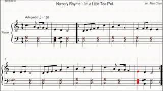 Nursery Rhyme Piano - I'm a Little Teapot [Sheet Music]