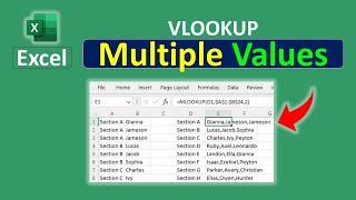 VLOOKUP to Return Multiple Values in Excel