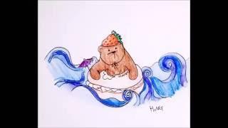 swimming bagel bear/곰돌이