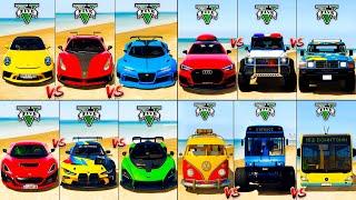 Bugatti Divo vs Monster Bus vs Mercedes G63 vs Rimac Nevera - GTA 5 Mods Cars Compilation