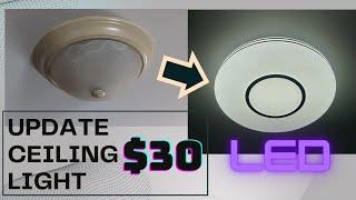 How to replace Ceiling Light with Modern LED Fixture - DIY Instalation