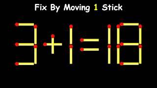 Fix the Equation | Boost Brainpower  | Improve IQ | Matchstick Puzzle | Math test